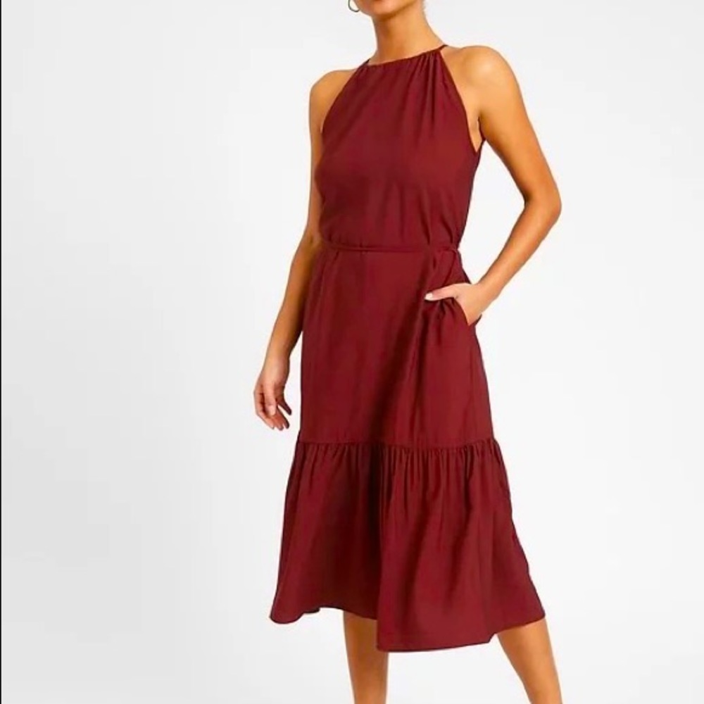 Banana Republic Halter Midi Dress with Pockets